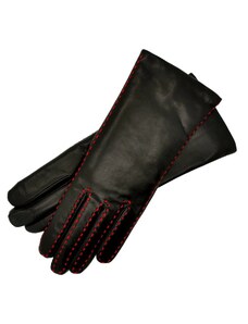 1861 Glove manufactory Foligno Black with Red Leather Gloves