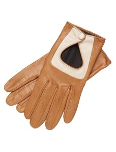 1861 Glove manufactory Livorno Camel and Cream Leather Gloves