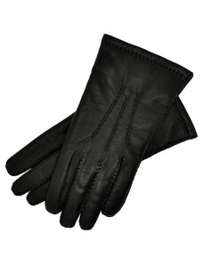 1861 Glove manufactory Treviso Black Leather Gloves