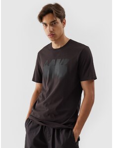 4F Regular Fit T-Shirt mit Print für Herren - braun - L