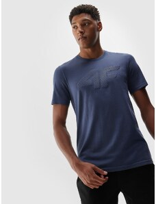 4F Regular Fit T-Shirt mit Print für Herren - dunkelblau - M