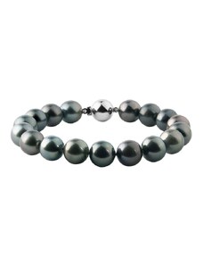 Tahitian pearl bracelet with white gold clasp KLENOTA K0010182