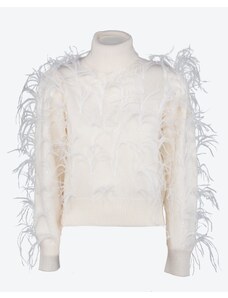 PAROSH Wool and cashmere feather sweater