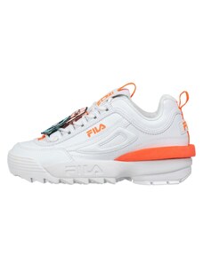 FILA Damen Disruptor wmn Sneaker, White-Fiery Coral, 37 EU
