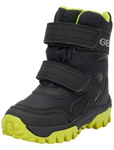 Geox J Himalaya Boy B ABX Ankle Boot, Black/Lime, 30 EU