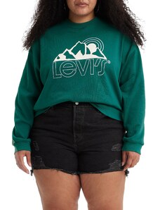 Levi's Damen Plus Size Graphic Salinas Crew Sweatshirt, Mountain Top Deep Teal, 1XL