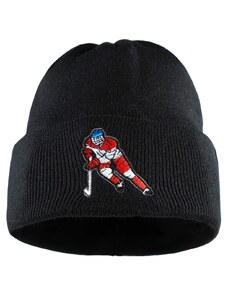 Bontis Gestrickte Mütze mit Stickerei Eishockey