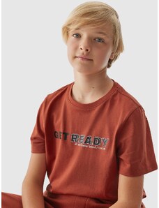 4F Jungen T-Shirt mit Print - bordeauxrot - 122