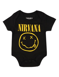 Baby Body Kinder Nirvana - Yellow Happy Face - ROCK OFF - NIRVBG04TB