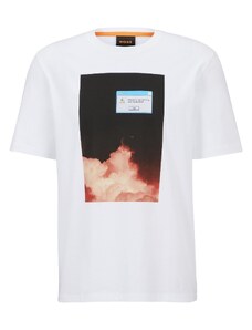 BOSS Herren TeMemory Regular-Fit T-Shirt aus Baumwoll-Jersey mit Artwork der Kollektion Weiß L