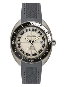 Bulova Herren-Armbanduhr Automatik GMT Grau Oceanographer 98B407