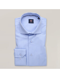 Männer Klassisches Hemd Willsoor blau feines Muster gestreift