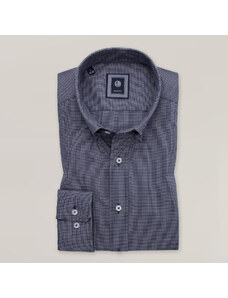 Männer Klassisches Hemd Willsoor dunkelblau feines Muster