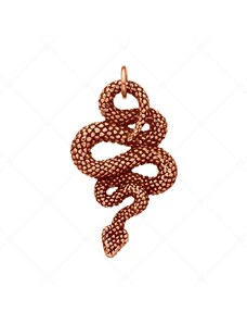 BALCANO - Serpent / Edelstahl Schlange-Anhänger, 18K rosévergoldet