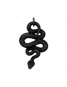 BALCANO - Serpent / Edelstahl Schlange-Anhänger, schwarz PVD beschichtet