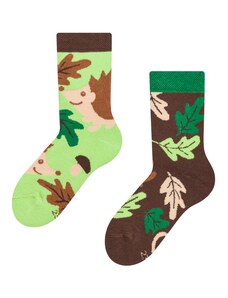 Dedoles Lustige warme Socken für Kinder Igel und Blätter