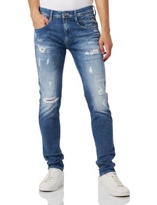 Replay Herren Bronny Aged Jeans Karotte, Medium Blue 009, 30W / 32L
