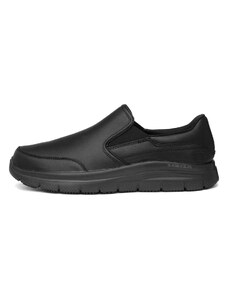 Skechers Herren Flex Advantage Sr Bronwood Slip On Sneaker, Black Leather, 44 EU