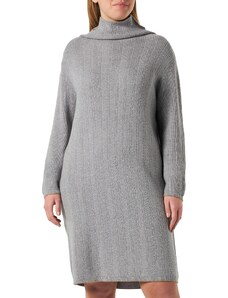Timezone Damen High Collar Knit Dress Lässiges Kleid, paloma Grey Melange, XXL