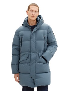 TOM TAILOR Herren 1037357 Recycled Down Puffer-Parka mit Abnehmbarer Kapuze, 32506-dusty Dark Teal, S