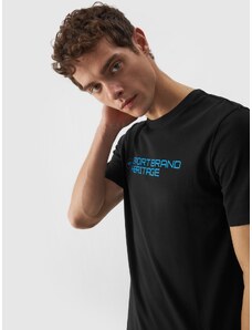 4F Regular Fit T-Shirt mit Schriftzug für Herren - schwarz - L