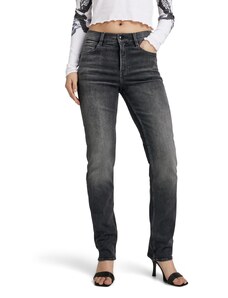 G-STAR RAW Damen Strace Straight Jeans, Schwarz (worn in black moon D23951-D431-G108), 25W / 30L