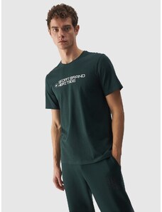 4F Regular Fit T-Shirt mit Schriftzug für Herren - grün - L