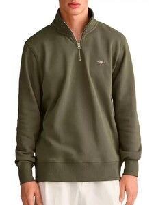 GANT Herren Reg Shield Half Zip Sweatshirt, Juniper Green, XL EU