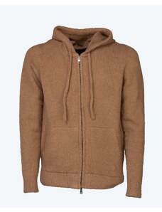 ROBERTO COLLINA Zipped sweatshirt in bouclé cotton