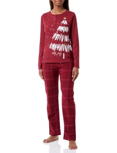 Triumph Damen Winter Moments Pk Buttons X Pajama Set, Red - Light Combination, 42 EU