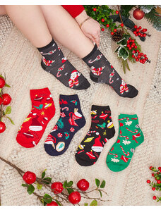 MIDINI Royalfashion Christmas Women's Long Socks 5er-Pack