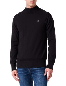 G-STAR RAW Herren Premium Core Mock Knitted Pullover, Schwarz (dk black D21932-C560-6484), XL