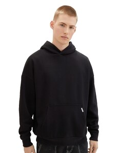 TOM TAILOR Denim Herren Oversize Hoodie Sweatshirt, Black, XL