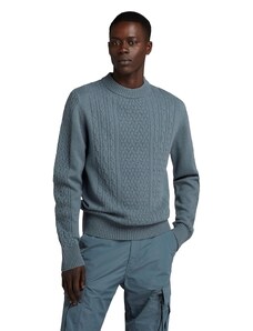 G-STAR RAW Herren Cable Knitted Pullover, Grau (axis D23939-D447-5781), L
