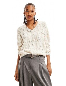 Desigual Women's Pullover_Lucca Sweater, White, S