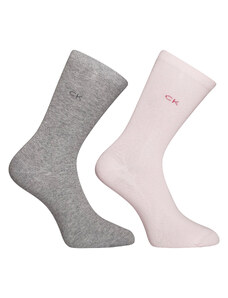 2PACK Damen Socken Calvin Klein lang mehrfarbig (701218769 003) uni