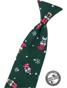 Avantgard Grüne Krawatte 31 cm mit Weihnachtsmotiv