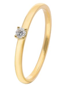 trendor Damen-Diamantring Gold 585/14K Brillant 0,06 ct 15884-54, 54/17,2
