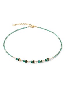 Coeur de Lion Damen-Halskette Sparkling Princess gold-grün 4567/10-0500