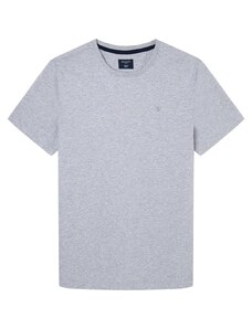 Hackett London Herren Pima-Baumwolle T-Shirt, Grau (Hellgrau meliert), L