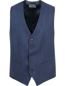 Suitable Weste Tweed Mid Blau