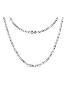 Diamant-Tennis-Halskette in Weißgold KLENOTA N7017232