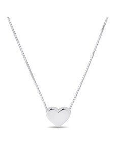 Herzförmige Halskette aus Weißgold KLENOTA K0161012