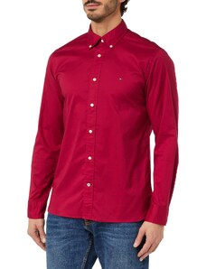 Tommy Hilfiger Herren Hemd Flex Poplin Rf Shirt Langarm, Rot (Royal Berry), S
