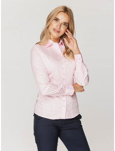 Damen Langarm-Blusen Willsoor rosa glatt