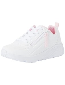 Skechers Street Girls Sneaker, White Synthetic/Trim, 36 EU