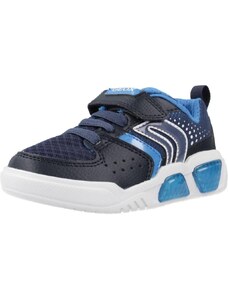 Geox J ILLUMINUS Boy Sneaker, Navy/LT Blue, 33 EU