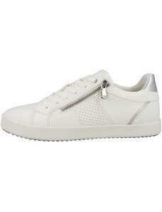 Geox D BLOMIEE E Sneaker, White/Silver, 40 EU