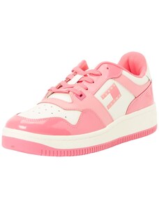 Tommy Jeans Damen Cupsole Sneaker Tjw Retro Basket Patent Ltr Schuhe, Rosa (Pink Alert), 41 EU