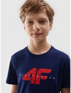 4F Jungen T-Shirt mit Print, aus Bio-Baumwolle - dunkelblau - 122